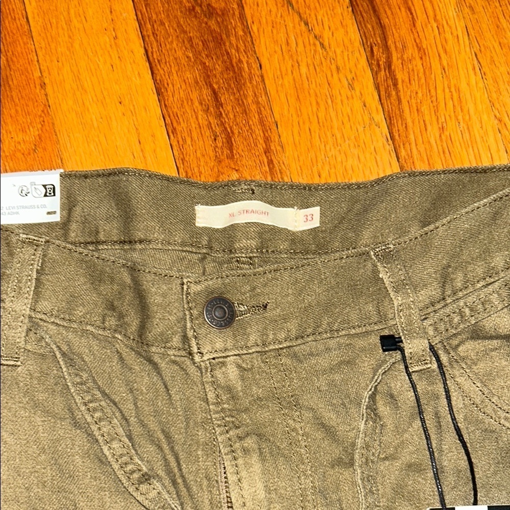 Levi's Green Wide Leg Pants Casual Cotton - Picture 2 of 11